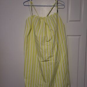 Yellow Striped Mini Dress